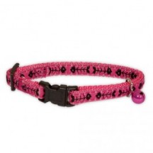 Collier chat Galon rose 