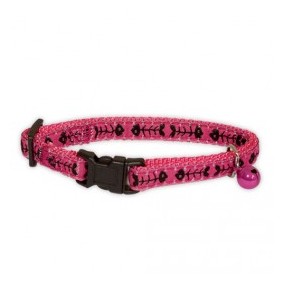 Collier chat Galon rose 
