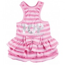 Robe Tee Shirt Rose Rayé "TOP MODEL" 