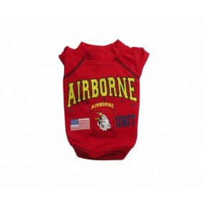 Tee Shirt Rouge "AIRBORNE " 