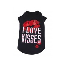 Tee Shirt Rose "I LOVE KISSES  " 