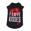 Tee Shirt Rose "I LOVE KISSES  " 