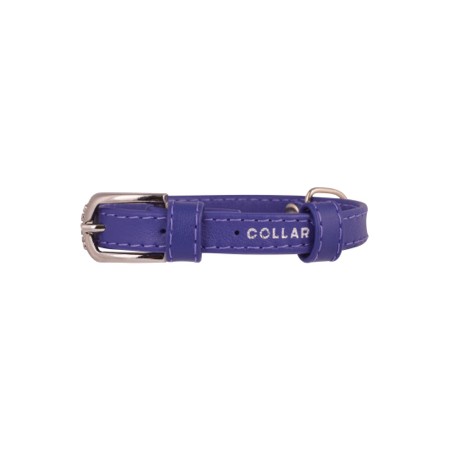 Collier en cuir CollaR Violet Glamour 9 mm