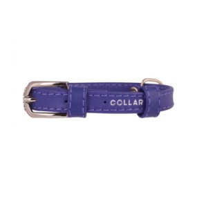 Collier en cuir CollaR Violet Glamour 12mm    