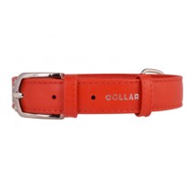 Collier en cuir CollaR Rouge Glamour  35mm