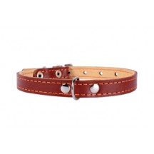 Collier en cuir 14 mm Marron