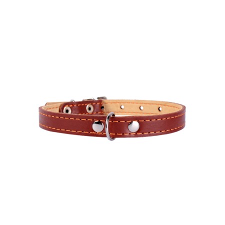 Collier en cuir 14 mm Marron