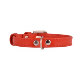 Collier en cuir CollaR Rouge Glamour 15 mm    