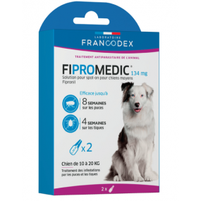 Pipettes Fipromedic Duo 134mg pour chiens moyens x2