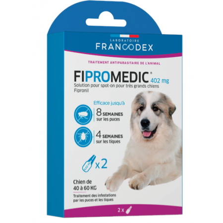 Pipettes Fipromedic Duo 402mg pour très grands chiens x2