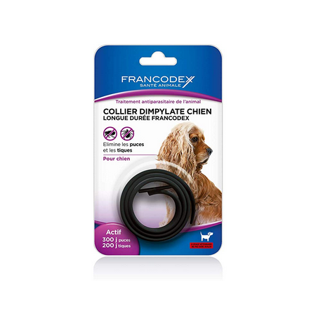 Collier Antiparasitaire longue durée pour Chien noir