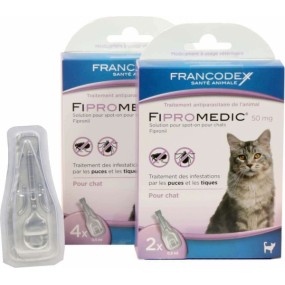 Pipetttes Fipromedic 50mg pour chats x2