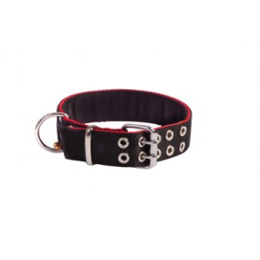 COLLIER BULL  NOIR 4 cm