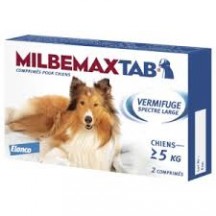 MILBEMAXTAB 1 Comprimés Unique vermifuge pourChiens + 5 KG 