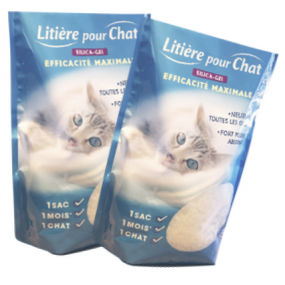 Lot de 2 Litiére Chat Silice Gel Bleu 5L 