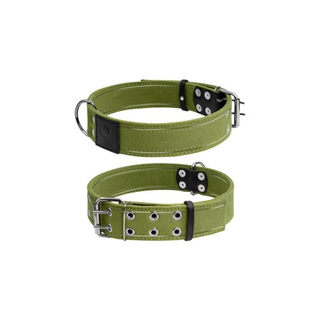 Collier Coton "Collar" Canvas Vert Large 