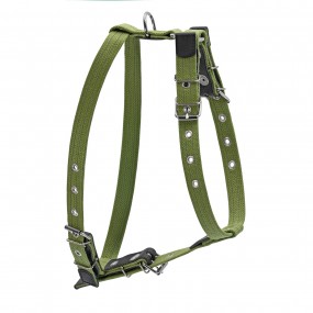 Harnais en coton vert 2cm S CollaR