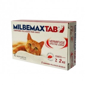 MILBEMAXTAB vermifuge pour chats + 2 KG 