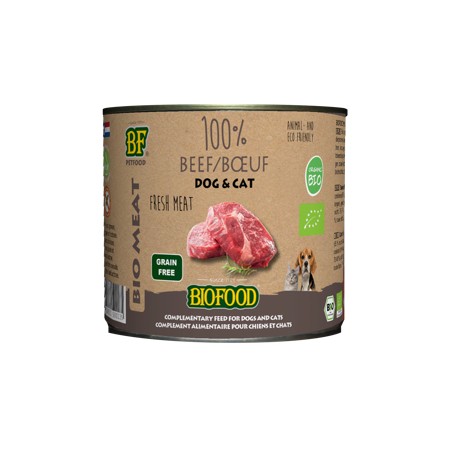 Boite BIOMEAT à la viande de boeuf 200 grs
