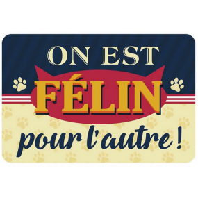 Tapis "on est felin l'un pour l'autre"