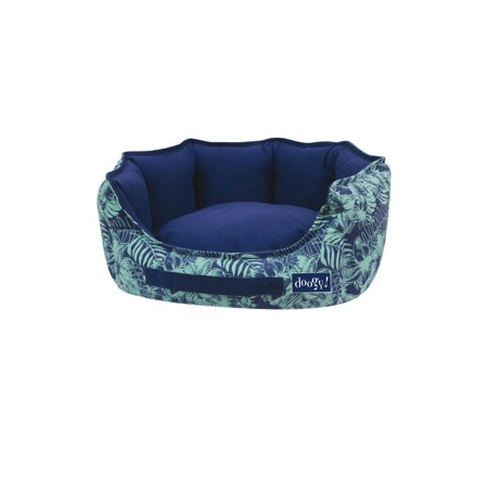 Corbeille ouatinée Jungle Bleu 65 Cm