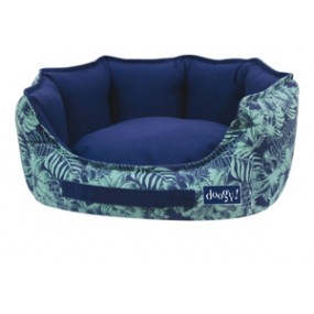 Corbeille ouatinée Jungle Bleu 65 Cm