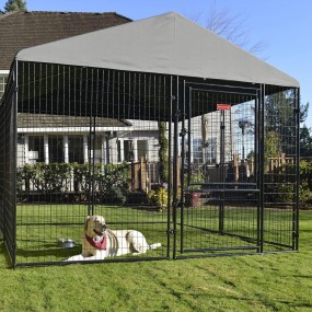 Box d’attente et de détente pour chien avec toit Imperméable – 300x300x228 – STA
