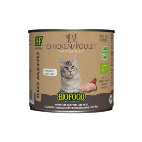 Boite Menu Bio au Poulet pâtée hypoallergénique chat 200gr