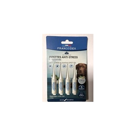 Pipettes anti stress et repulsives grand chien +de20kg 