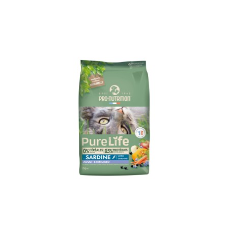PURE LIFE CHAT ADULTE STERILISE SARDINE 2KG 