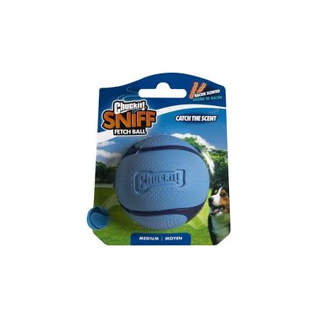 Balle Sniff Fetch Parfum de Bacon 6,5cm Chuckit