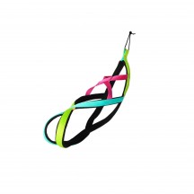 Harnais de Traîneau "Active Sled" Brasil Taille XXL tri color bleu/vert /rose