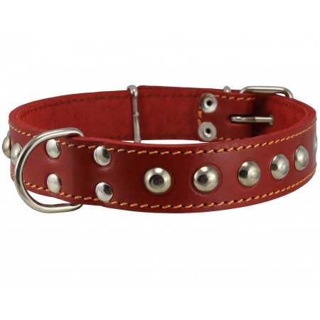 Collier Cuir Marron avec decoration 35mm