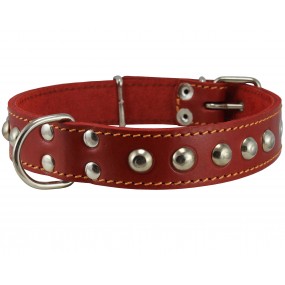 Collier Cuir Marron avec decoration 35mm