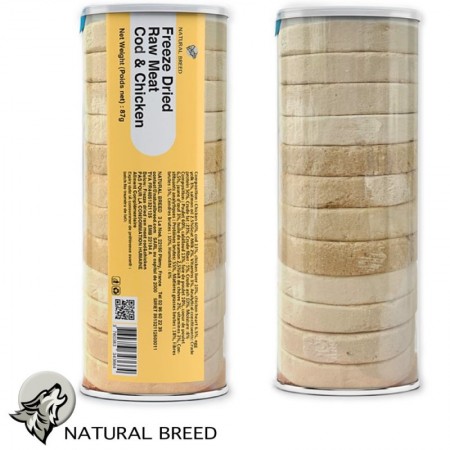 Viande crue lyophilisée - Cabillaud & Poulet 70g