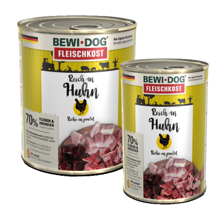 BEWI DOG® - Pâtée Riche en POULET 800gr