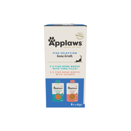 Applaws multipack sachets refermable 4x85g soupe d'arête pour chat adulte