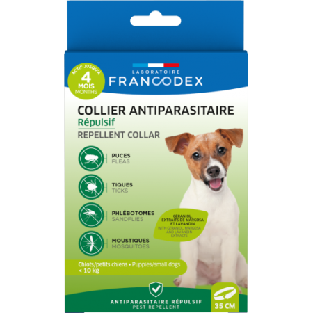 Collier Antiparasitaire Répulsif Petit chien 