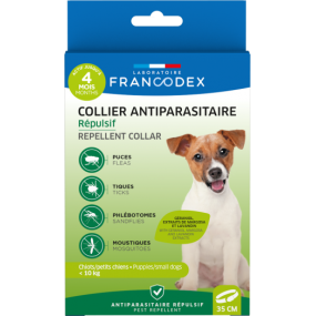 Collier Antiparasitaire Répulsif Petit chien 
