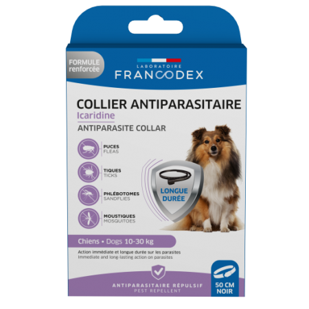 Collier Antiparasitaire Icaridine 50 cm noir