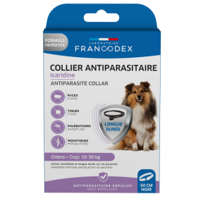 Collier Antiparasitaire Icaridine 50 cm noir