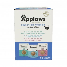Applaws Sachets fraicheurs en Gelée Multipack Poisson 12x 70g