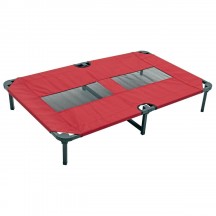 Matelas confort surélevé chien XL rouge 117 x 74 x 19 cm 